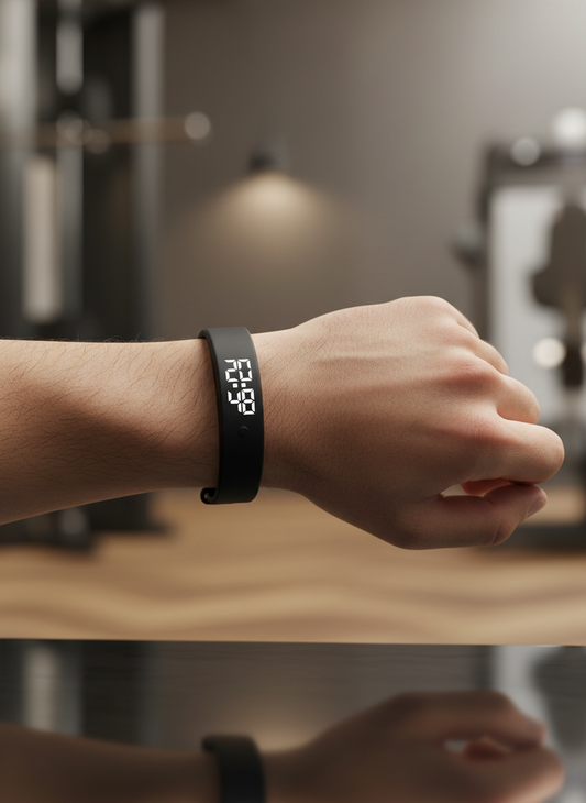 Brățară Digitală cu Afișaj LED și Alarmă Silențioasă
